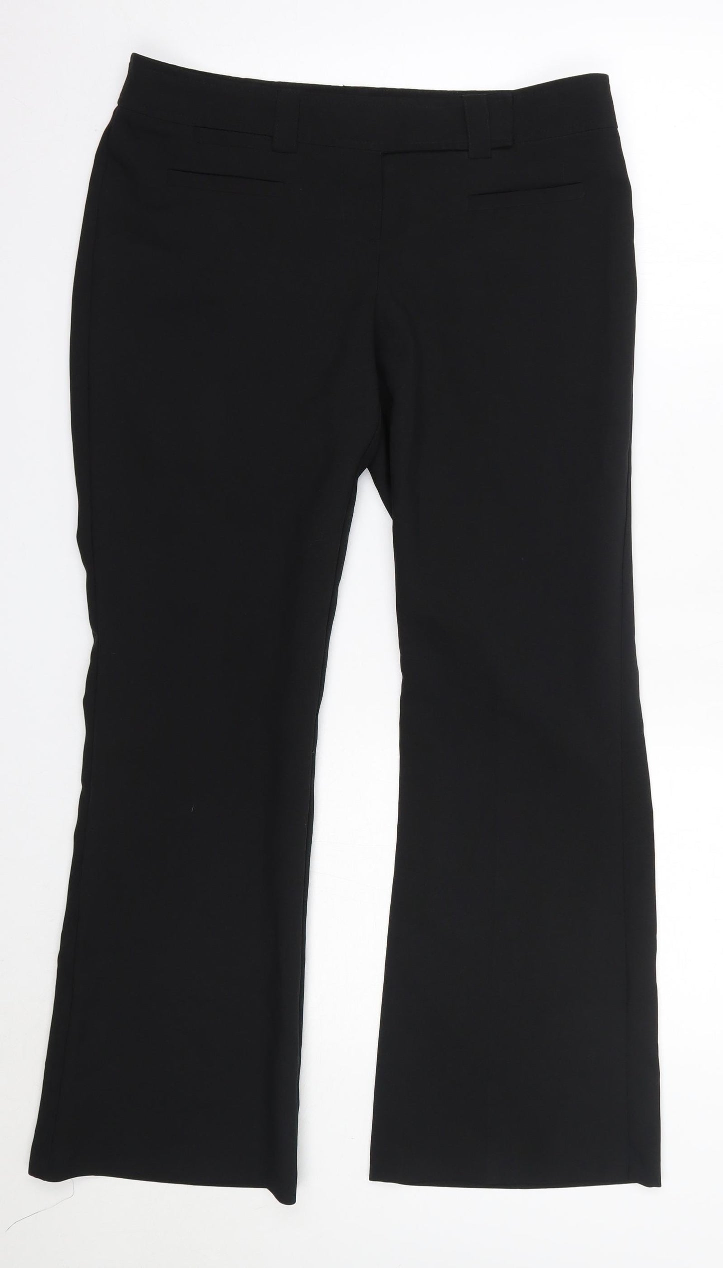 MK one Womens Black  Polyester Dress Pants Trousers Size 10 L28 in Regular