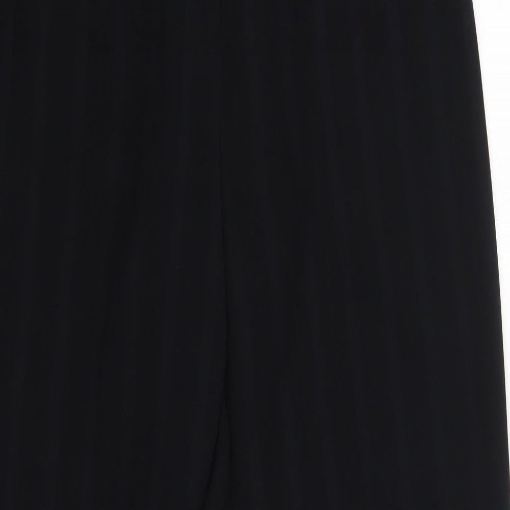 M&S Womens Black  Polyester Dress Pants Trousers Size 12 L31 in Regular