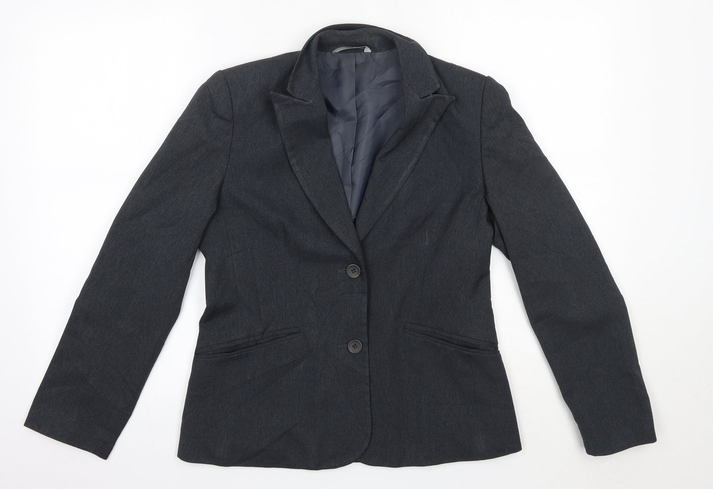 M&S Womens Grey   Jacket Blazer Size 8