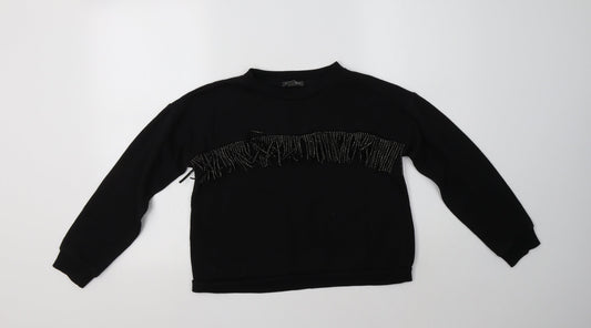 Primark Girls Black  Polyester Pullover Sweatshirt Size 12-13 Years