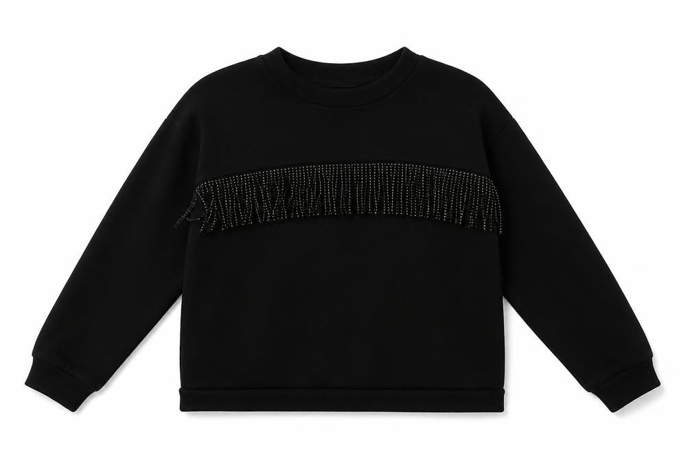 Primark Girls Black  Polyester Pullover Sweatshirt Size 12-13 Years