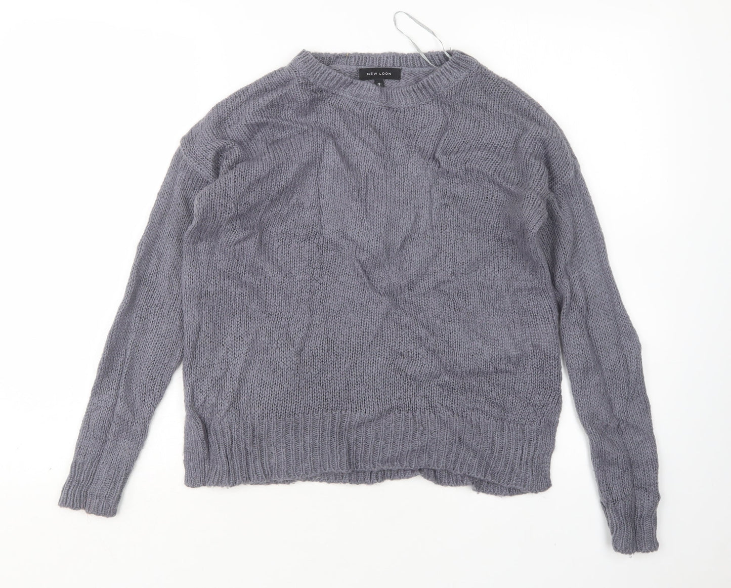 New Look Womens Grey Round Neck   Pullover Jumper Size S