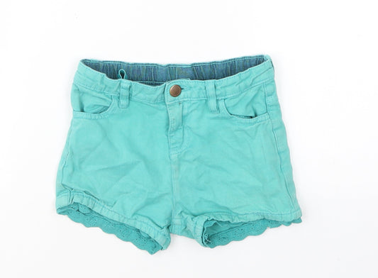 John Lewis Girls Green  Cotton Bermuda Shorts Size 5 Years  Regular
