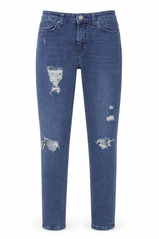 Topshop Womens Blue  Cotton Skinny Jeans Size 26 in L29 in Regular