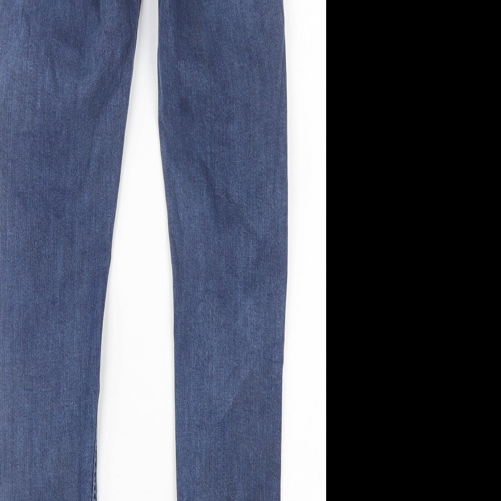 Topshop Womens Blue  Cotton Skinny Jeans Size 26 in L29 in Regular