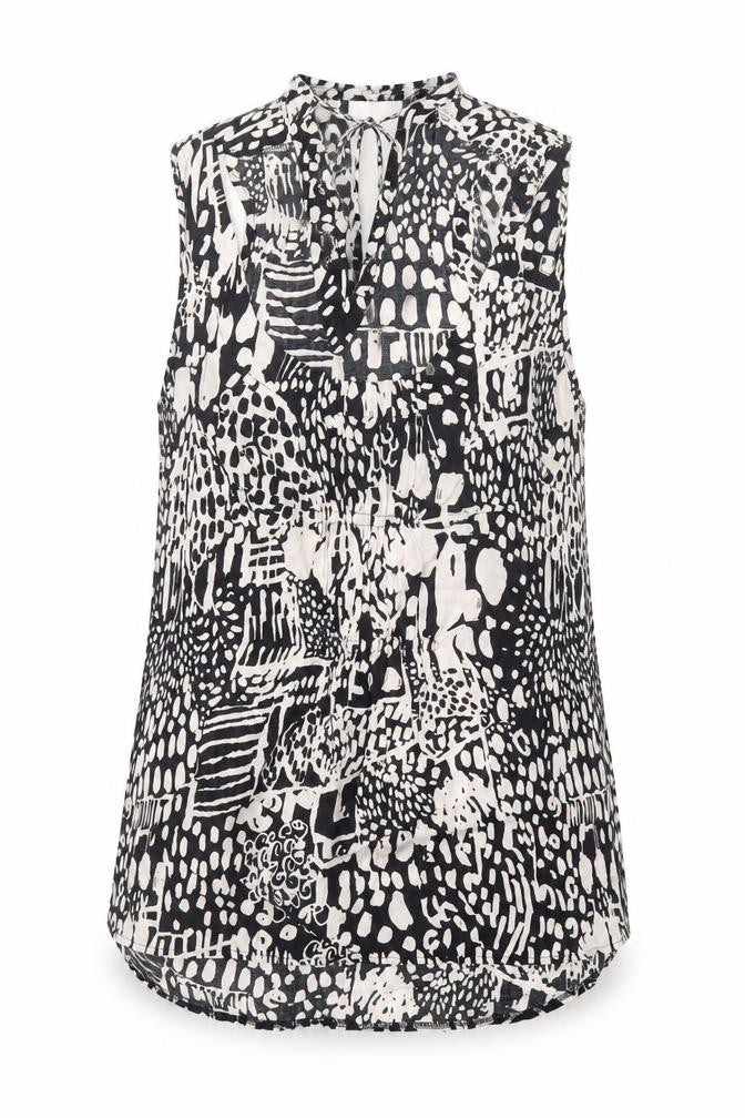 New Look Womens Multicoloured Animal Print Viscose Basic Blouse Size 14 Round Neck