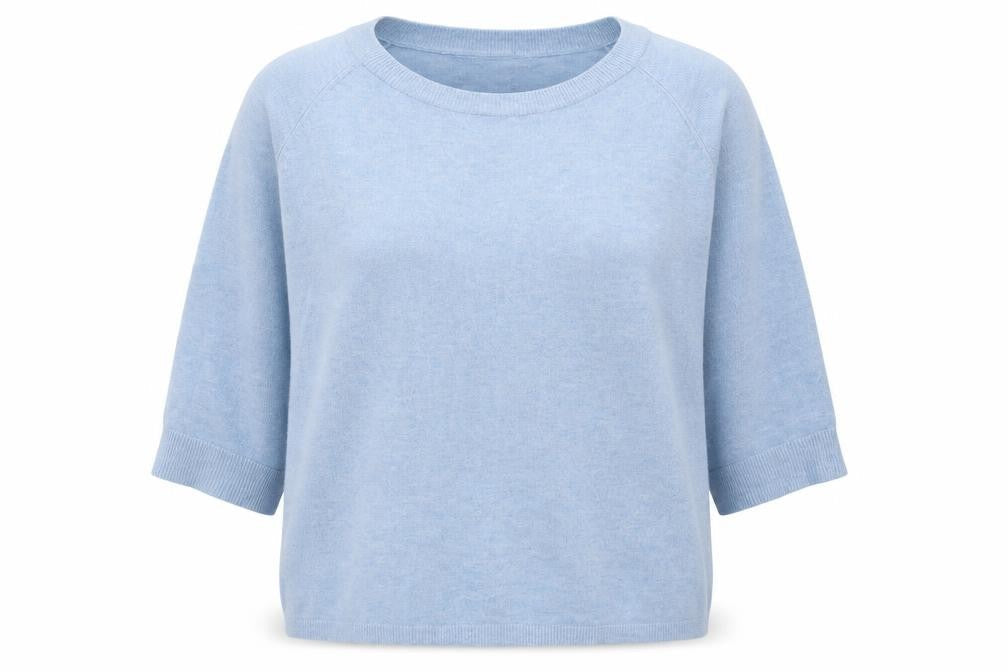 VERO MODA Womens Blue Round Neck  Viscose Pullover Jumper Size S