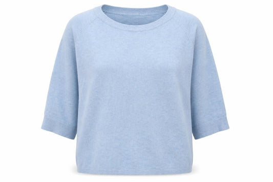 Vero Moda Womens Blue Round Neck  Viscose Pullover Jumper Size S