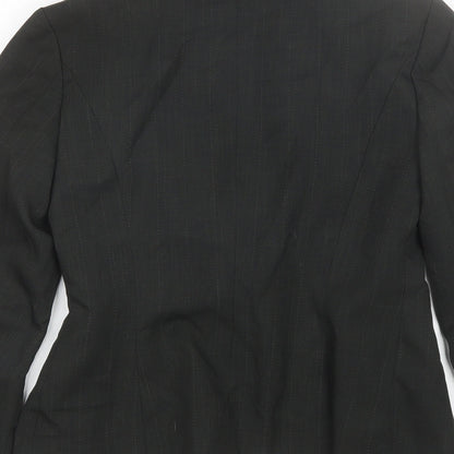 George Womens Black  Polyester Jacket Blazer Size 8