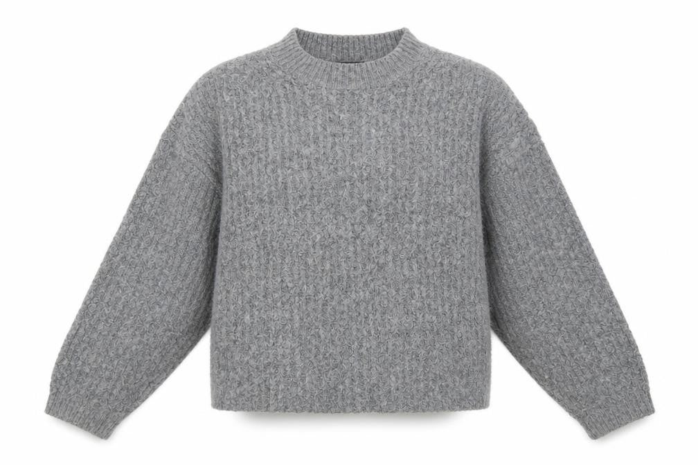 Marks & Spencer Womens Grey Roll Neck  Acrylic Pullover Jumper Size S