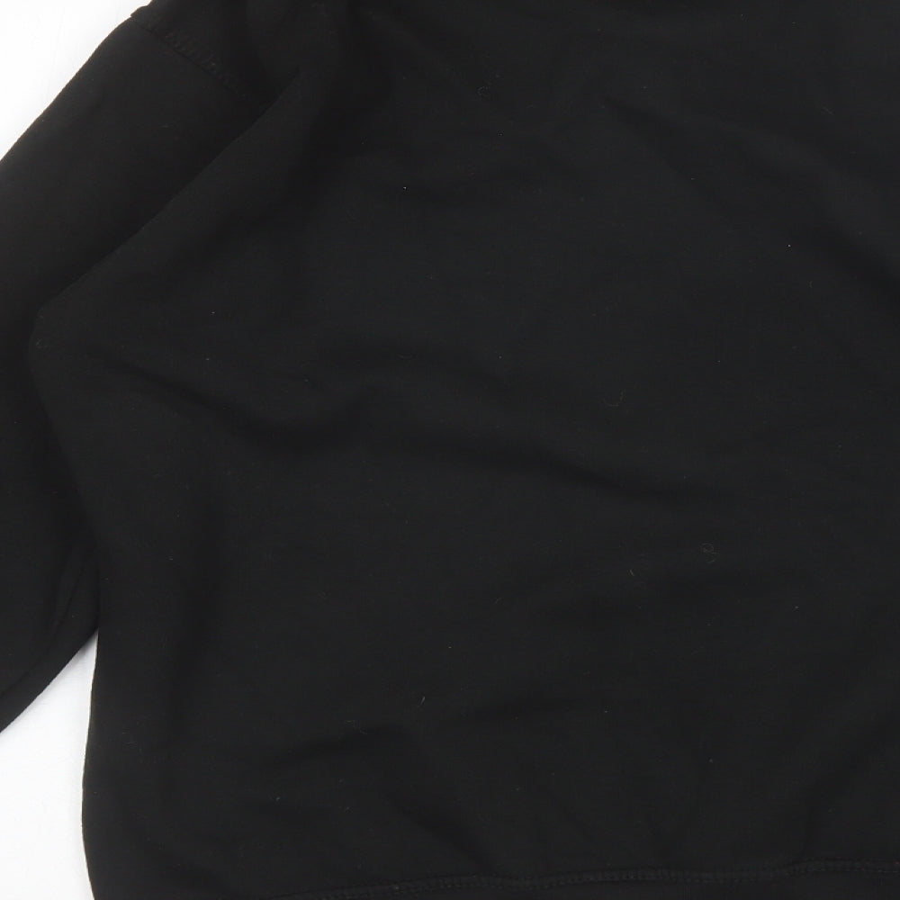 Uneek Mens Black Round Neck  Polyester Pullover Jumper Size S