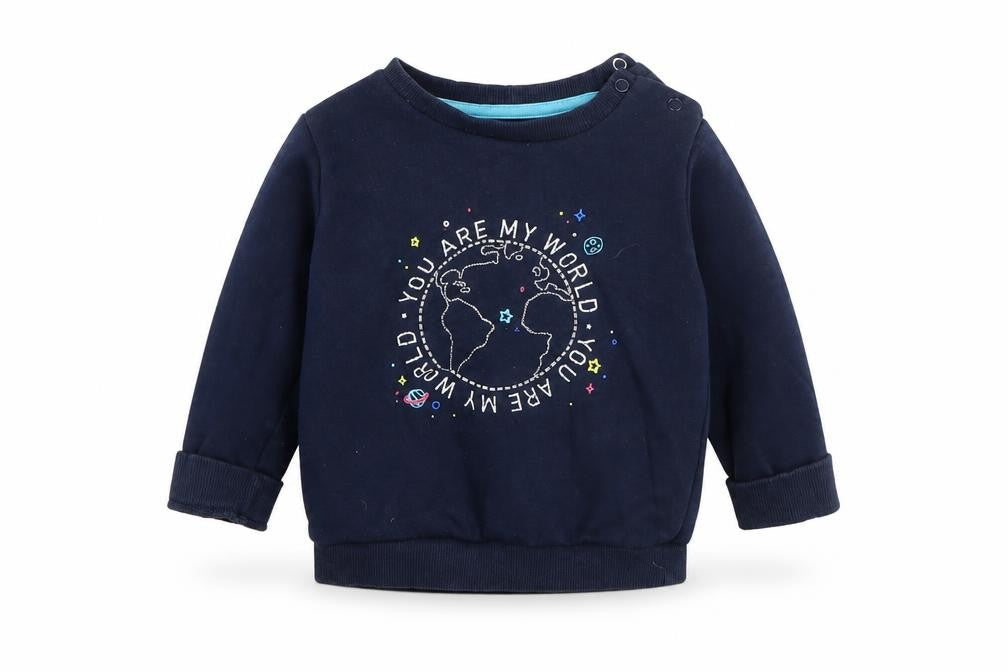 F&F Boys Blue  Cotton Pullover Jumper Size 12-18 Months