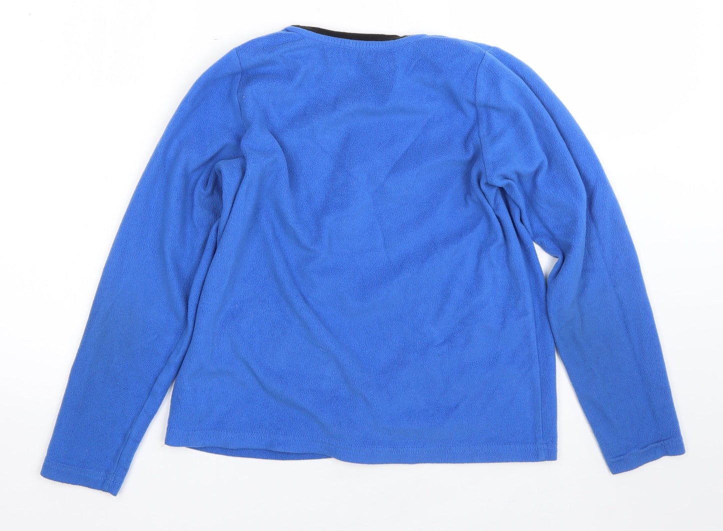 Preworn Boys Blue Round Neck  Polyester Pullover Jumper Size 13 Years