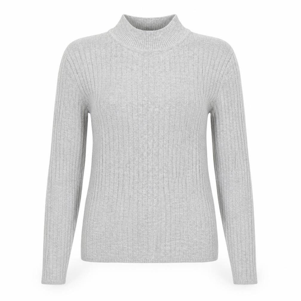 Primark Womens Grey High Neck  Viscose Pullover Jumper Size S