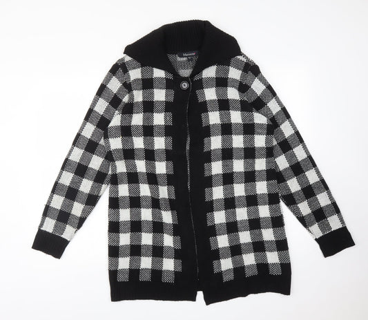 MARISOTA Womens Multicoloured  Check Acrylic Cardigan Jumper Size 14