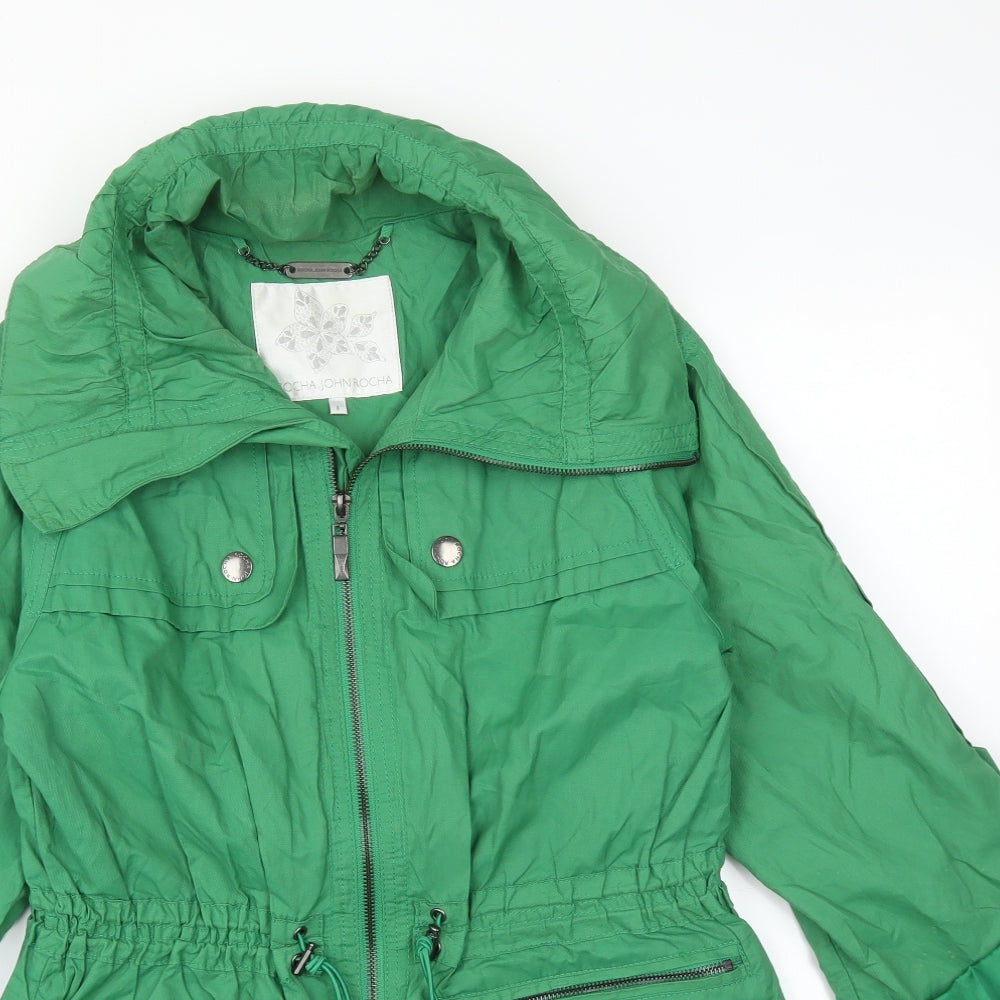 RJR.John Rocha Womens Green   Overcoat Coat Size 8