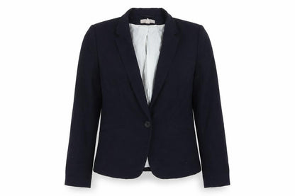 H&M Womens Blue  Polyester Jacket Suit Jacket Size 12