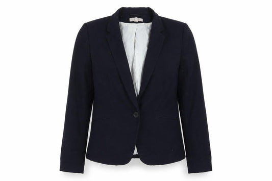 H&M Womens Blue  Polyester Jacket Suit Jacket Size 12