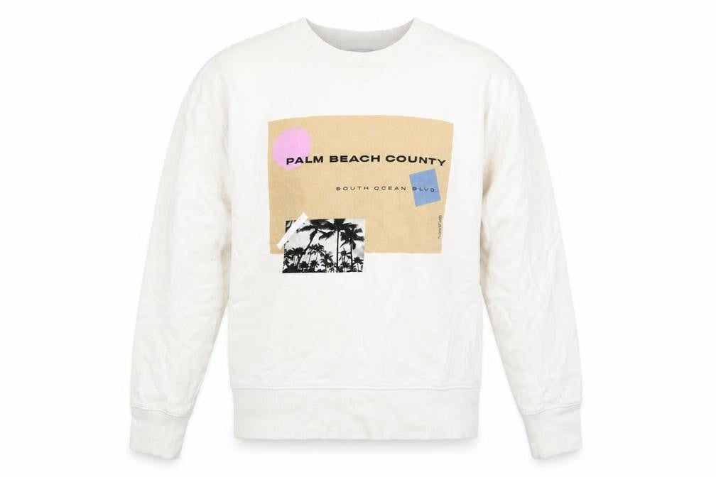 Topman Mens White  Cotton Pullover Sweatshirt Size S   - Palm Beach County