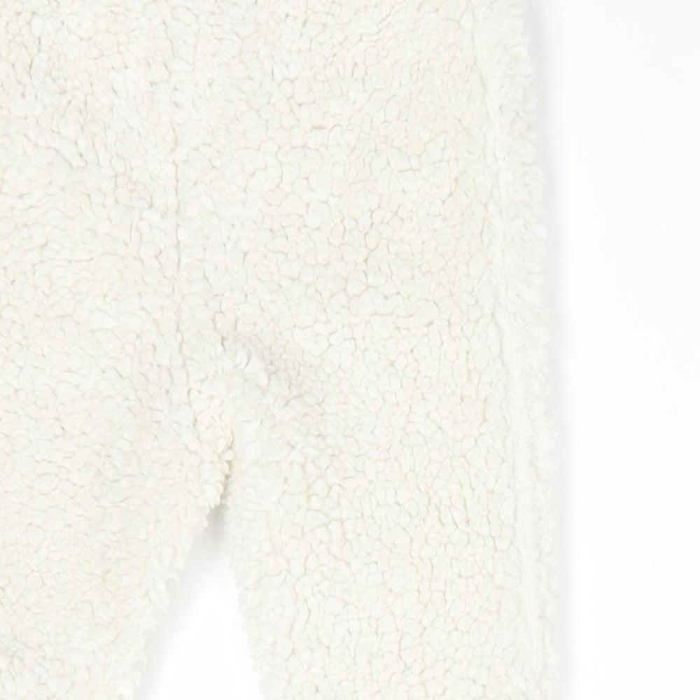 NEXT Baby Ivory  Polyester Jogger Trousers Size 6-9 Months  Pullover - Faux Sheep Fur with turn ups