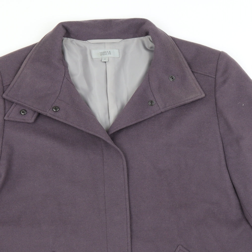Marks and Spencer Womens Grey   Overcoat Jacket Size 18