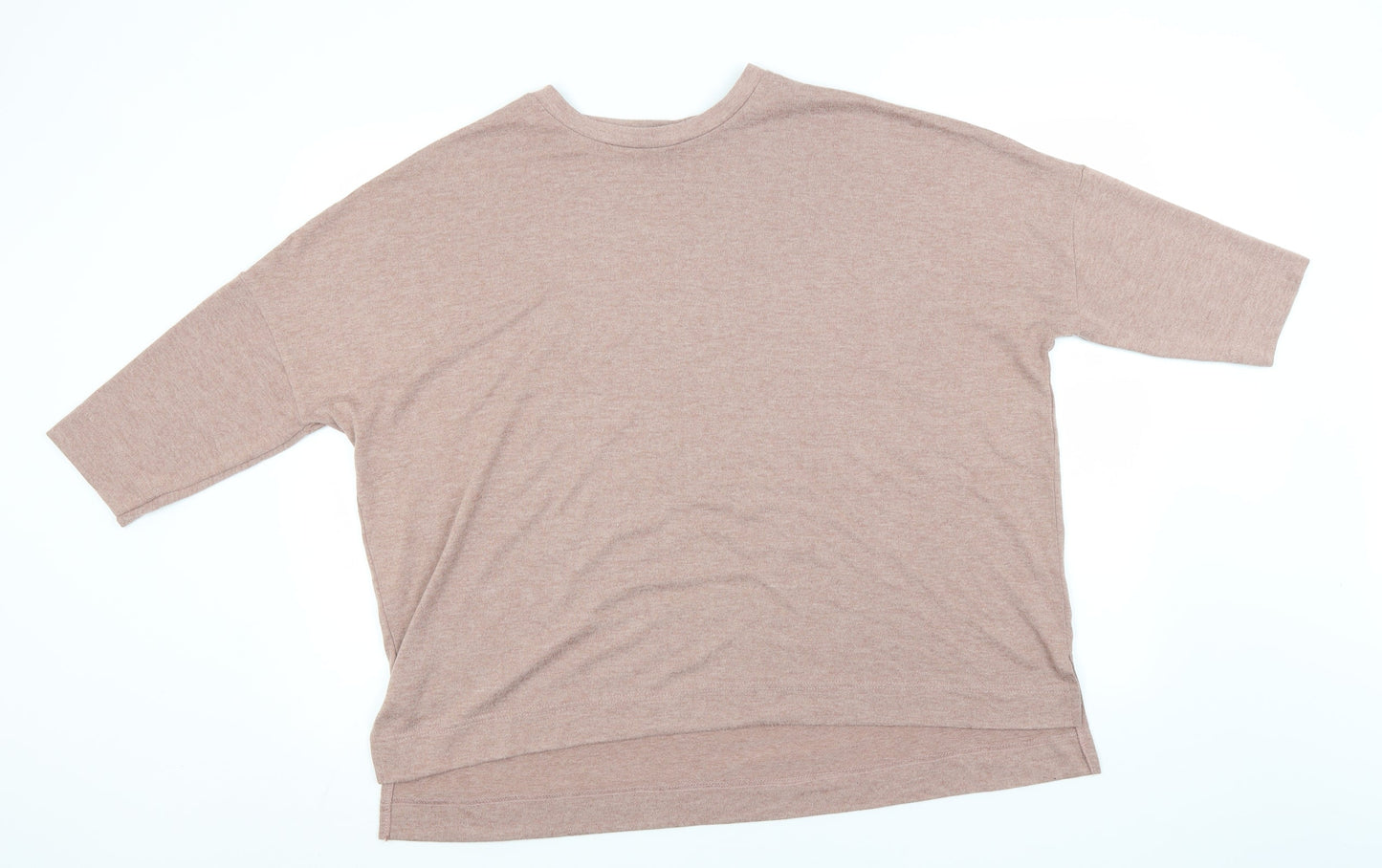 Primark Womens Beige Round Neck  Polyester Pullover Jumper Size 14