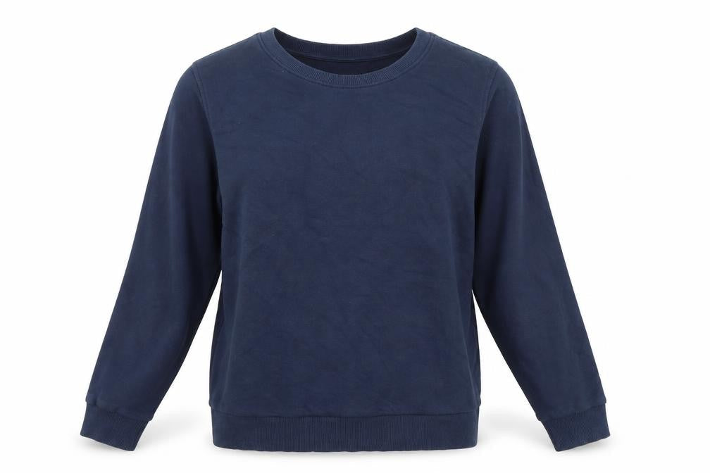Marks & Spencer Womens Blue Round Neck  Cotton Pullover Jumper Size 12