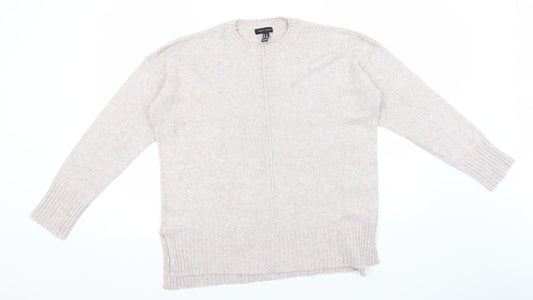 New Look Mens Grey Round Neck  Acrylic Pullover Jumper Size M