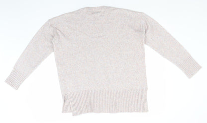 New Look Mens Grey Round Neck  Acrylic Pullover Jumper Size M