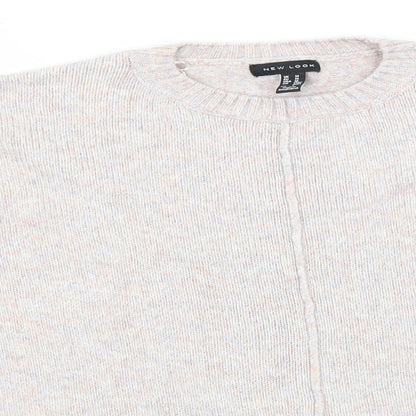 New Look Mens Grey Round Neck  Acrylic Pullover Jumper Size M