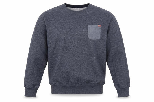 Cinch Mens Blue Round Neck  Polyester Pullover Jumper Size L