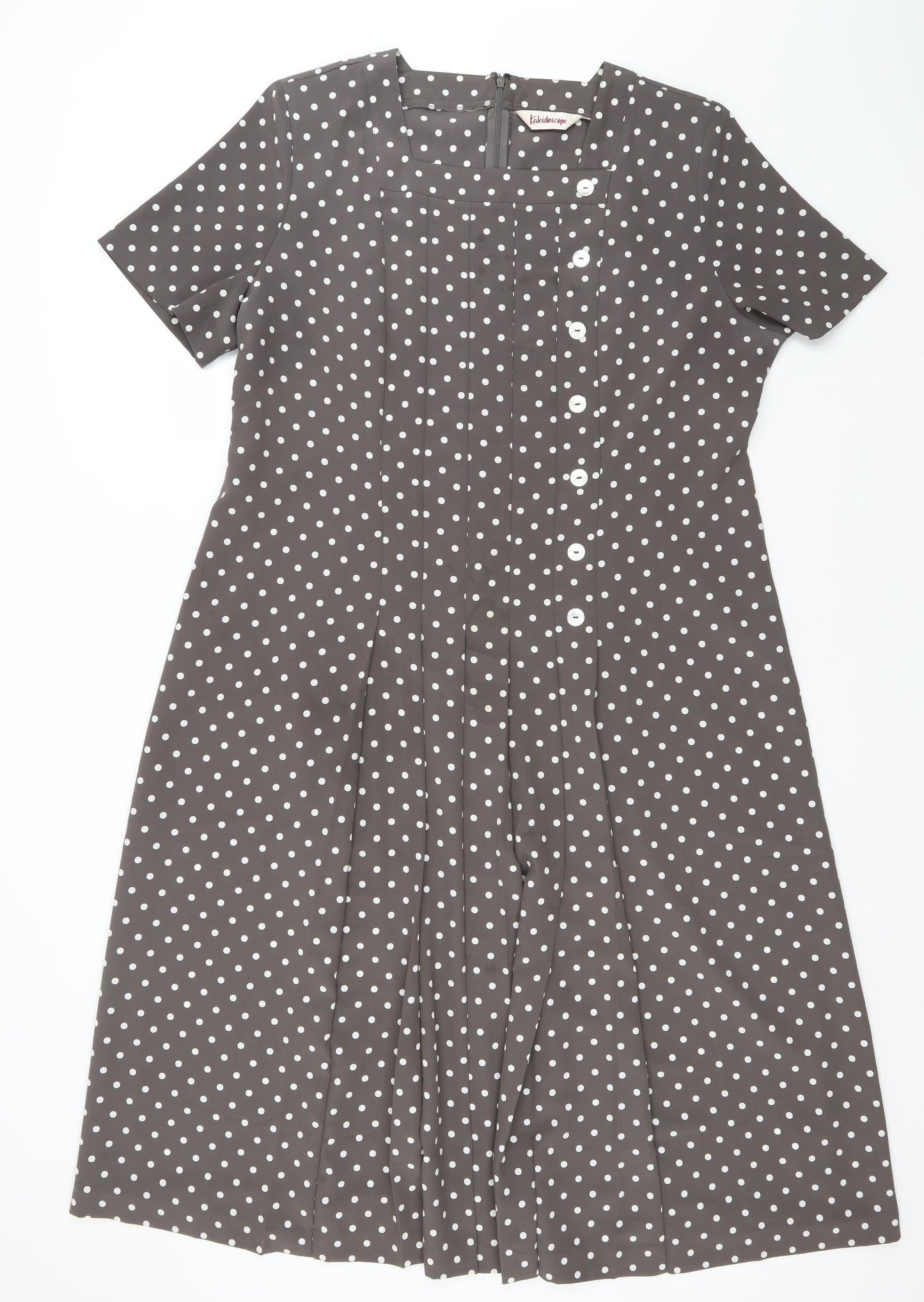 Kaleidoscope Womens Green Polka Dot  A-Line    Square Neck