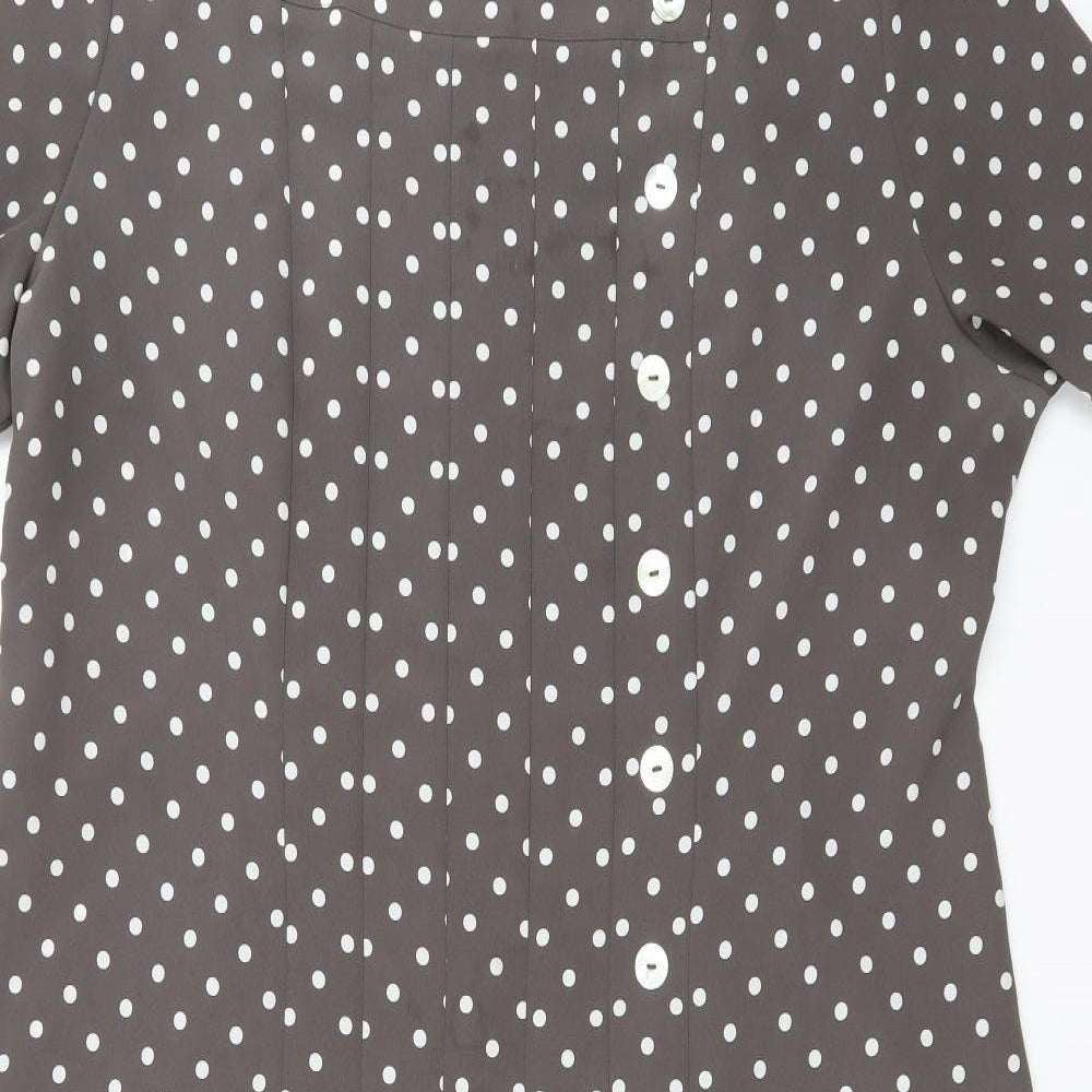 Kaleidoscope Womens Green Polka Dot  A-Line    Square Neck