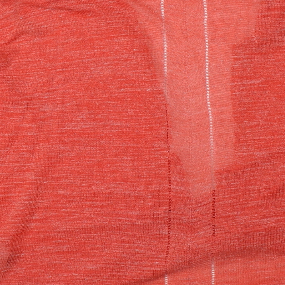 NEXT Womens Orange V-Neck  Acrylic Cardigan Jumper Size 10