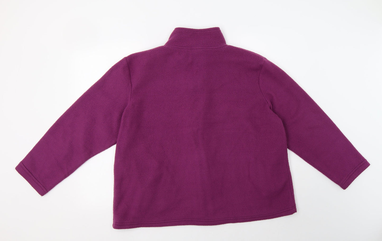 Anne de Lancay Womens Purple  Polyester Full Zip Sweatshirt Size L  Zip