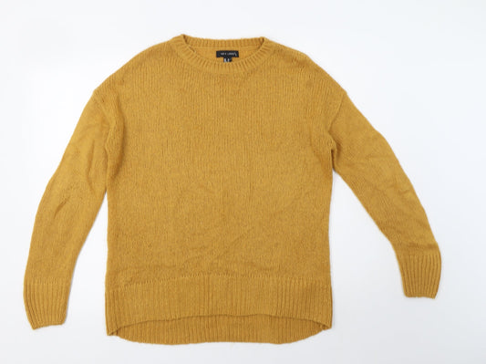 New Look Womens Yellow Crew Neck  Acrylic Pullover Jumper Size S