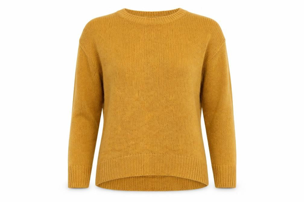 New Look Womens Yellow Crew Neck  Acrylic Pullover Jumper Size S