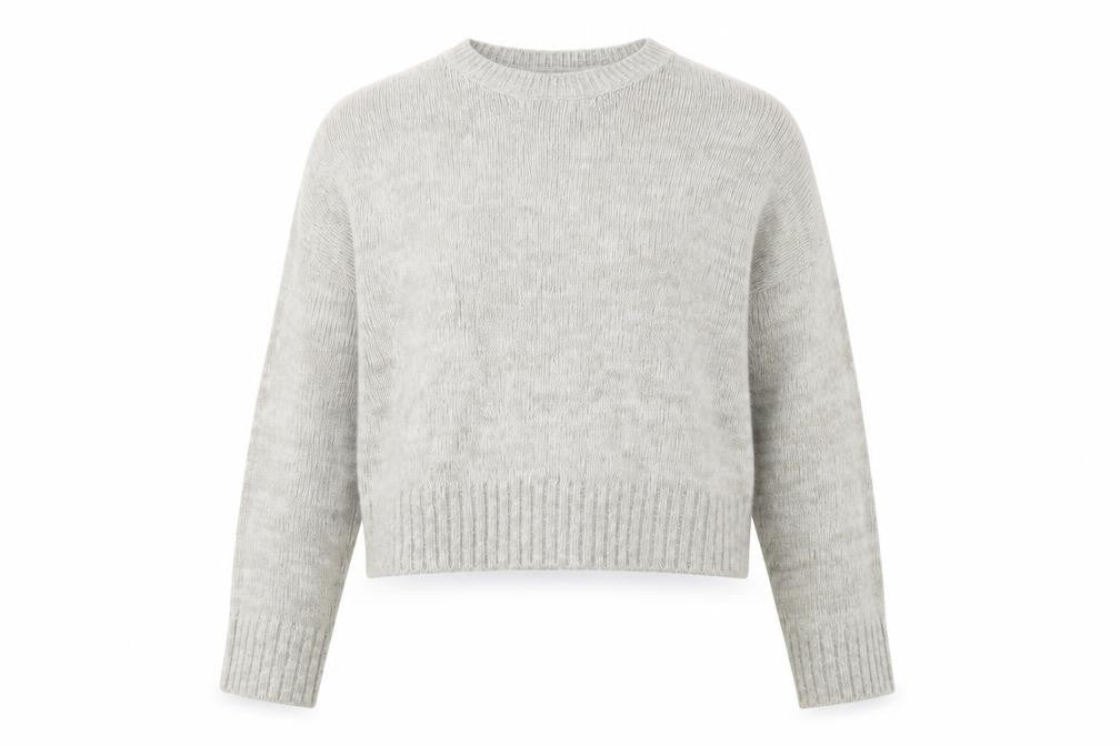 New Look Womens Grey Crew Neck  Acrylic Pullover Jumper Size L