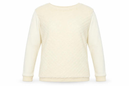 Bershka Womens Ivory  Polyester Pullover Sweatshirt Size M
