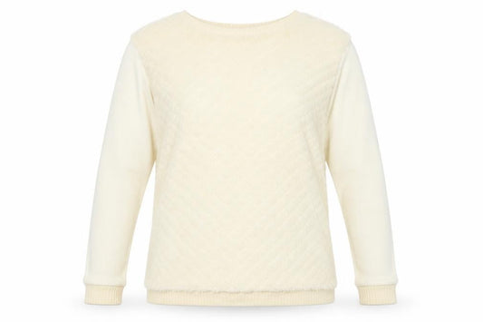 Bershka Womens Ivory  Polyester Pullover Sweatshirt Size M
