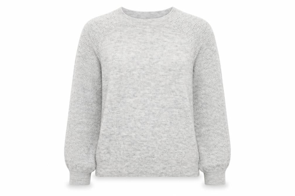 Papaya Womens Grey Collared  Acrylic Pullover Jumper Size M
