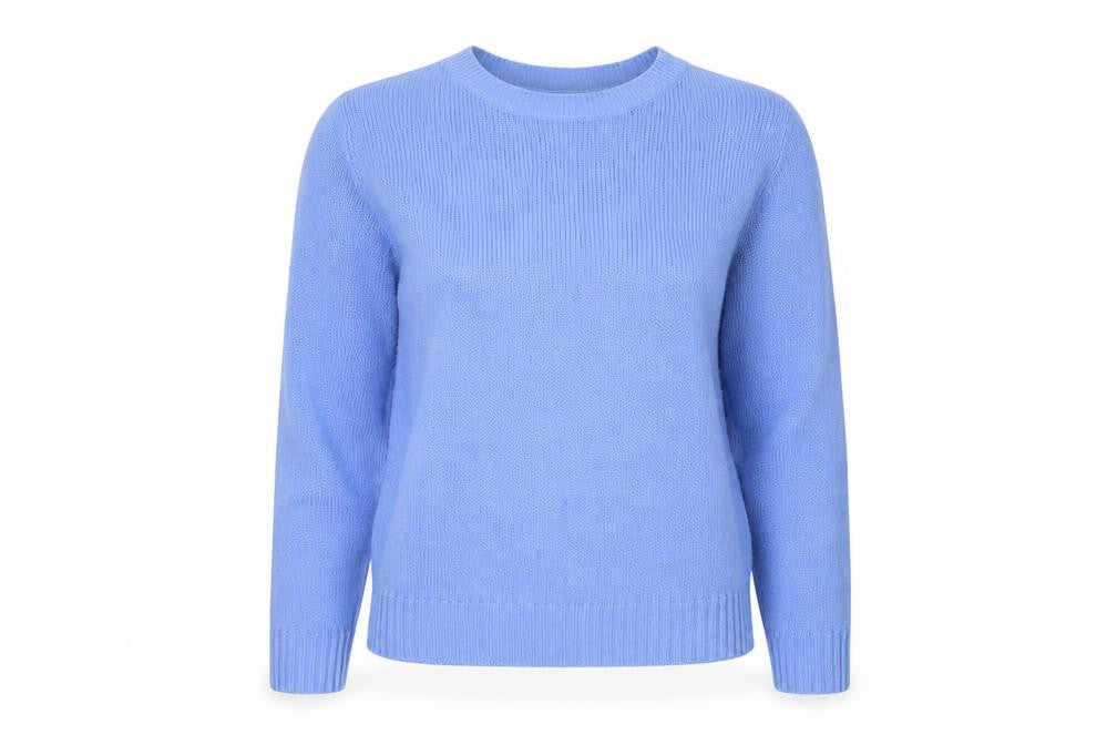 Divided Womens Blue Round Neck  Acrylic Pullover Jumper Size M