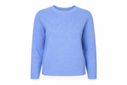 Divided Womens Blue Round Neck  Acrylic Pullover Jumper Size M