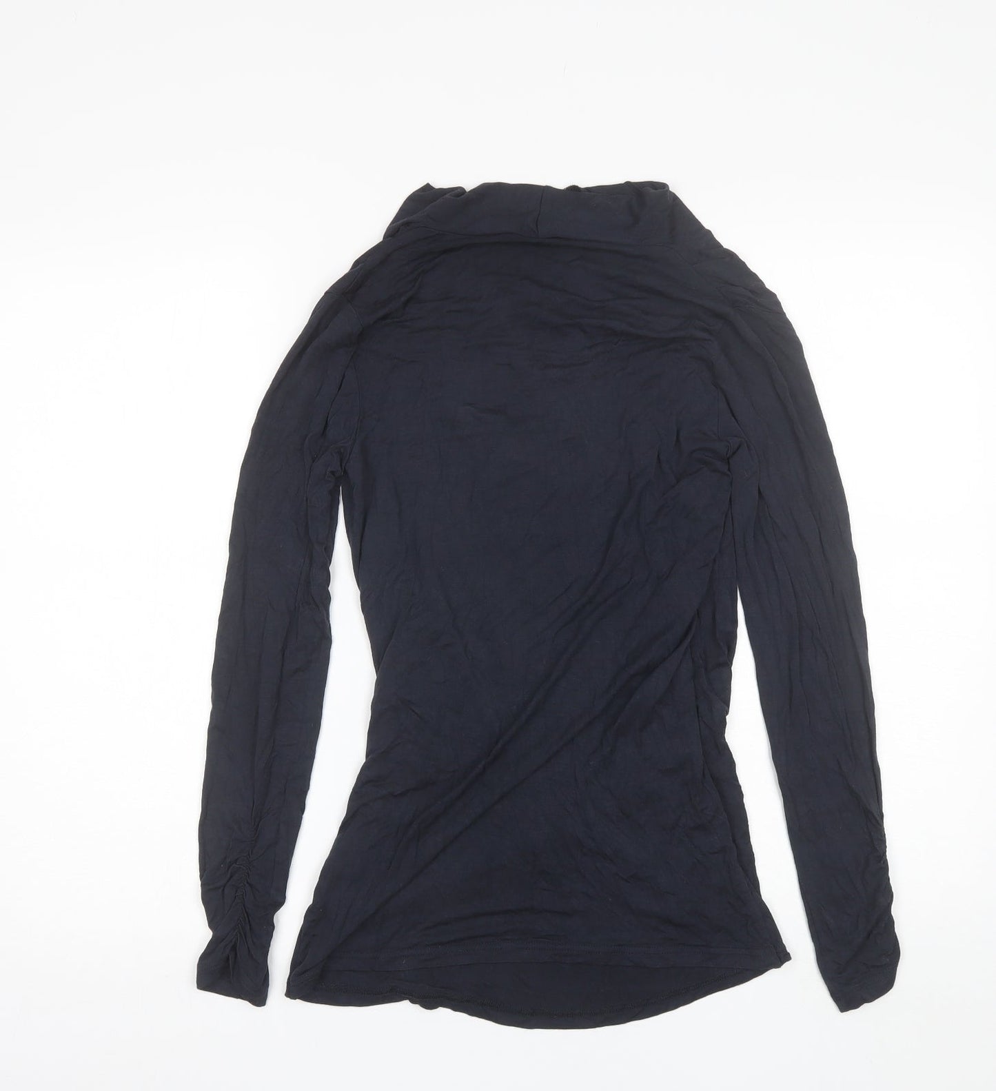 Mama-licious Womens Blue  Viscose Basic Blouse Size S V-Neck