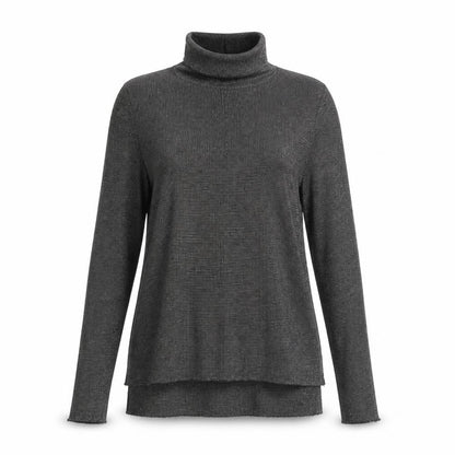 Astradivarius Womens Grey  Polyamide Basic Blouse Size S High Neck
