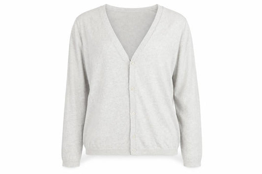 Atmosphere Womens Grey V-Neck  Cotton Cardigan Jumper Size 12