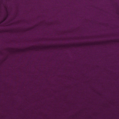 Bonmarché Womens Purple Round Neck Polyester Pullover Jumper Size S