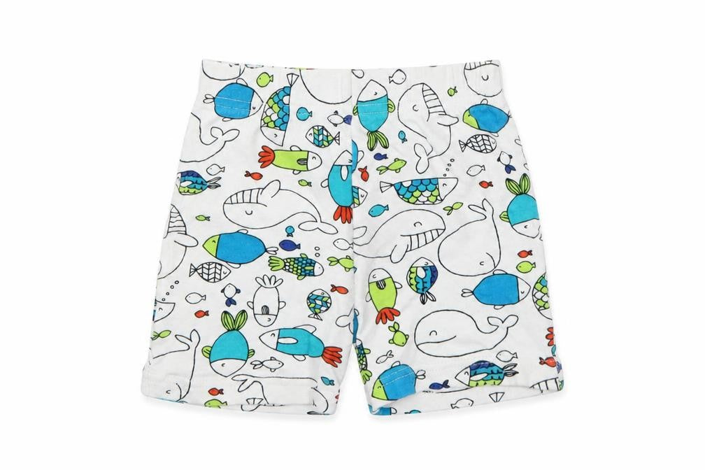 George Boys White  Cotton Sweatpants Trousers Size 12 Months   - sea animals