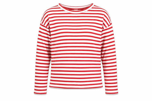 H&M Mens White Round Neck Striped Viscose Pullover Jumper Size S