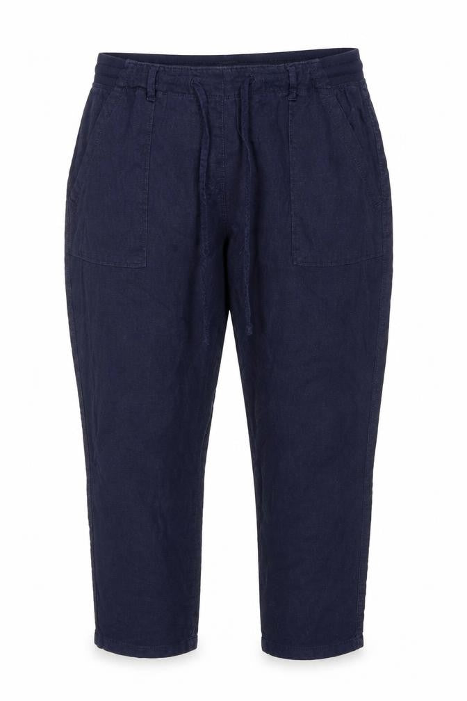 Marks & Spencer Womens Blue  Viscose Bloomer Trousers Size 14 L27 in Regular